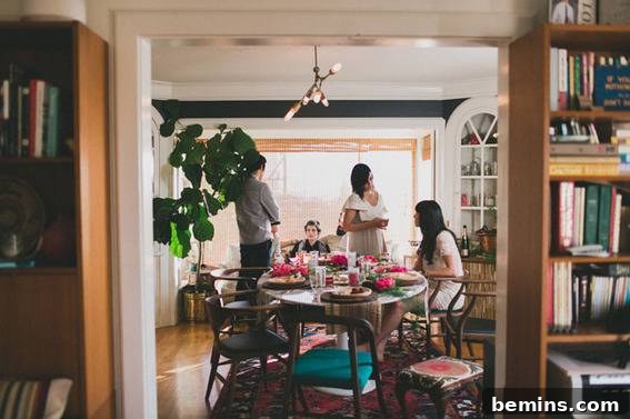 People enjoying a party in a room
