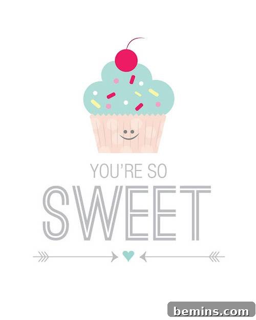 You're so Sweet Valentine's Day printable with a candy theme