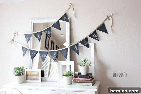 Chalkboard Pennant Banner
