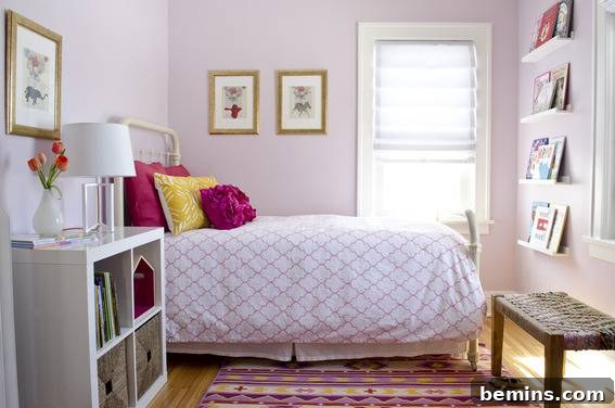 The Completed Purple Bedroom Design