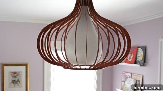 A Modern Orange Pendant Light Fixture