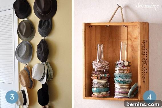 Creative storage for hats and jewelry
