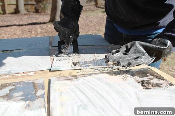 Craft Your Reflection: A DIY Antique Mirror Project 6 Scraping Off Paint Stripper from Mirrors