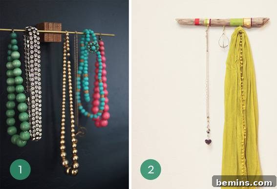 Creative ways to store jewelry.