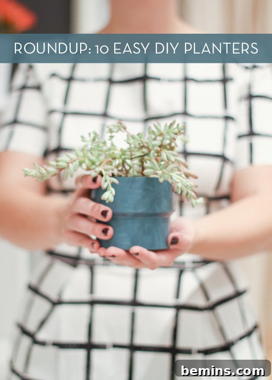 Creative Container Gardening: 10 DIY Planter Ideas 2 A collection of various DIY planter projects.