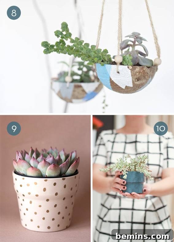Creative Container Gardening: 10 DIY Planter Ideas 6 Unique and creative DIY planter ideas.