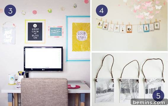 Art framed with washi tape - a creative and removable display solution