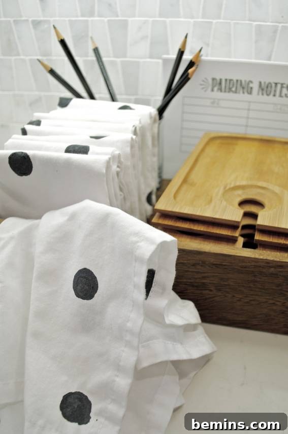 DIY Polka Dot Napkins