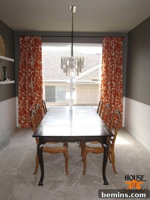 Custom Curtain Rod from Hardware Store