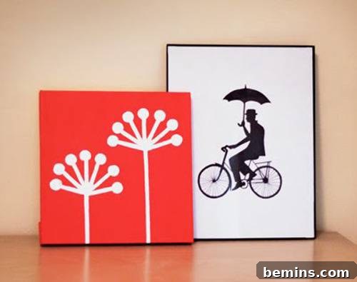 Wall art from office supplies - Unique Home Decor