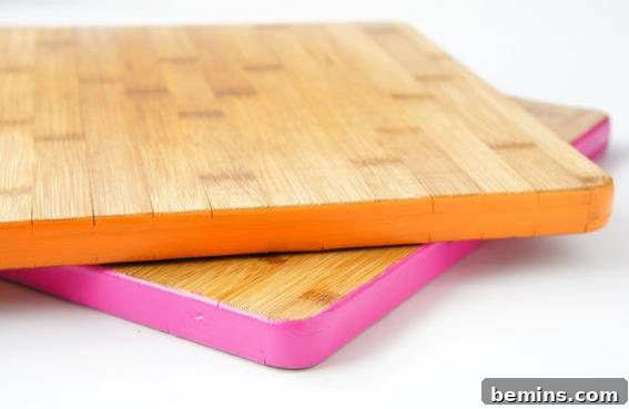 A DIY Wooden Board for Chopping Vegetables
