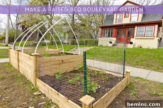 Raised Bed Revolution: Square Foot Gardening on a Grand Scale 2 How to make a raised-bed boulevard garden