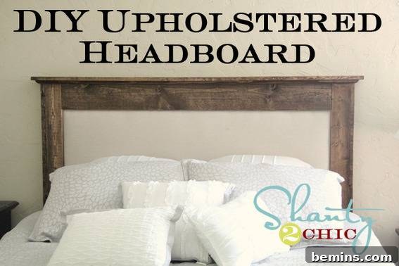 Bed with wooden headboard and white pillows