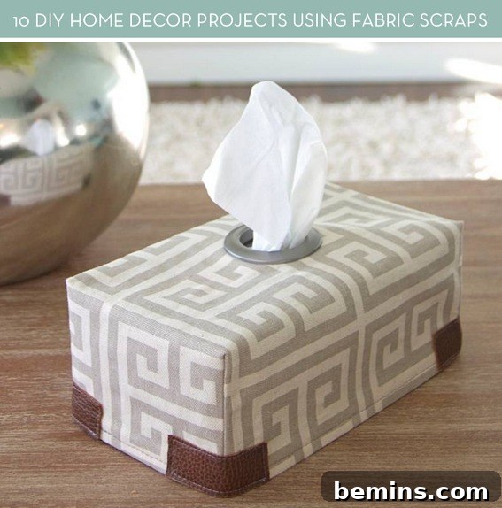 Fabric Tissue Box Cover DIY Project