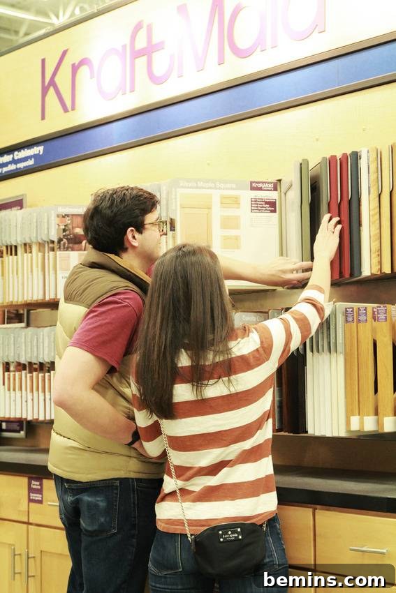 Selecting Cabinets at Lowe's for Bathroom Renovation