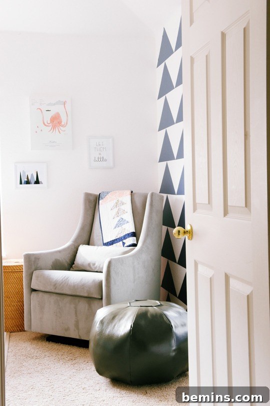 From Office to Oasis: A Geometric Nursery Transformation 2 Geometric Nursery Reveal