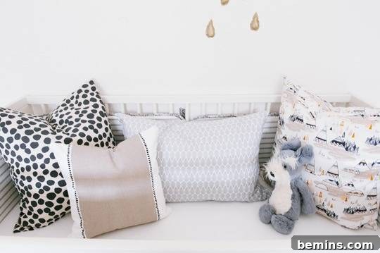 From Office to Oasis: A Geometric Nursery Transformation 14 Geometric Nursery Triangle Garland