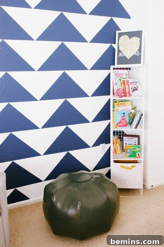 From Office to Oasis: A Geometric Nursery Transformation 27 Geometric Nursery Closet Shelves