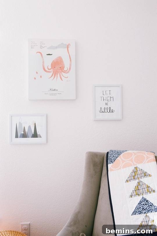 From Office to Oasis: A Geometric Nursery Transformation 6 Geometric Nursery Wall Decals
