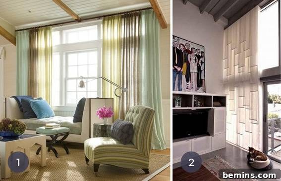 Colorful Layered Curtain Ideas