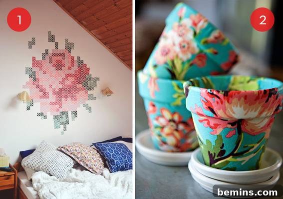 DIY Floral Mural
