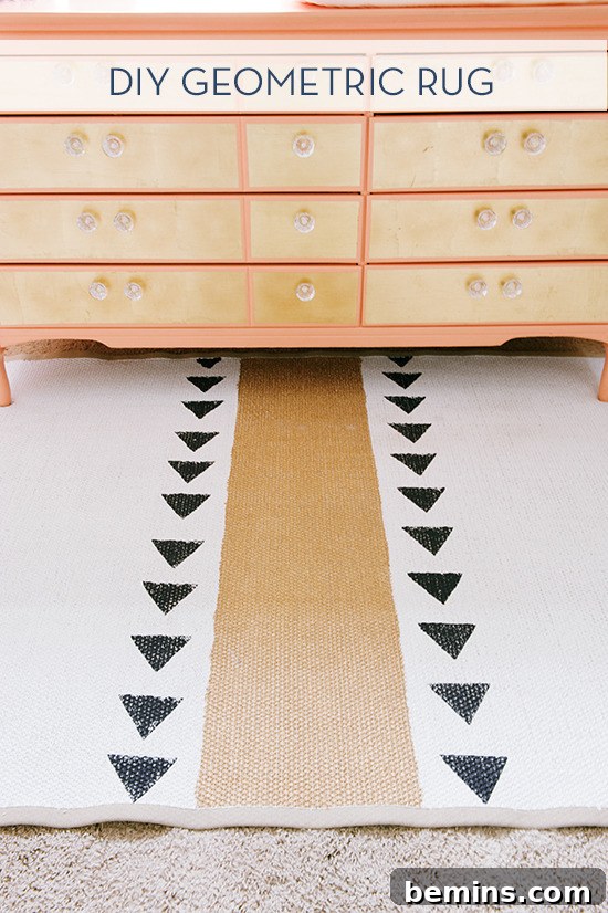 DIY Geometric IKEA Rug