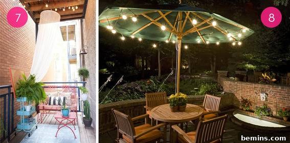 Colorful Furniture on Small Patio