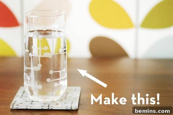 Etched glasses inspired by Eames, a stylish and unique gift for the design-loving dad.