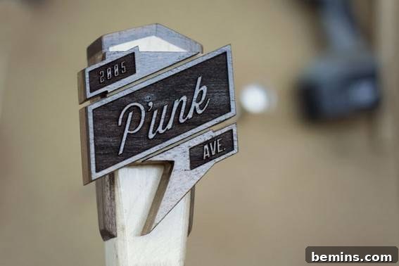 A custom beer tap handle, a unique and personalized addition to Dad's kegerator.