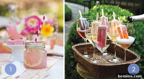 Drinks in Mini Mason Jars