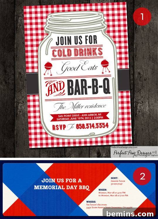 Mason Jar BBQ Invitation