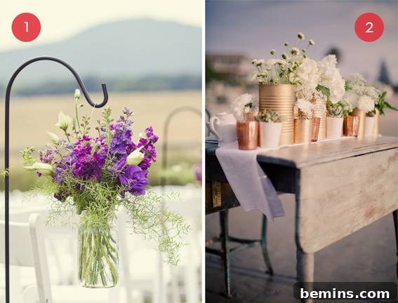 Creative Floral DIYs for Your Next Outdoor Gathering 3 Hanging flower vase