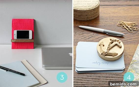 10 Speedy DIYs to Spruce Up Your Workspace 4 DIY Phone Stand from Scrap Wood