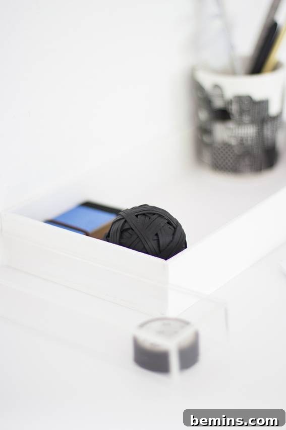 A white office organizer