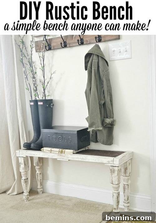 DIY Rustic Bench: A Warm and Inviting Seating Solution