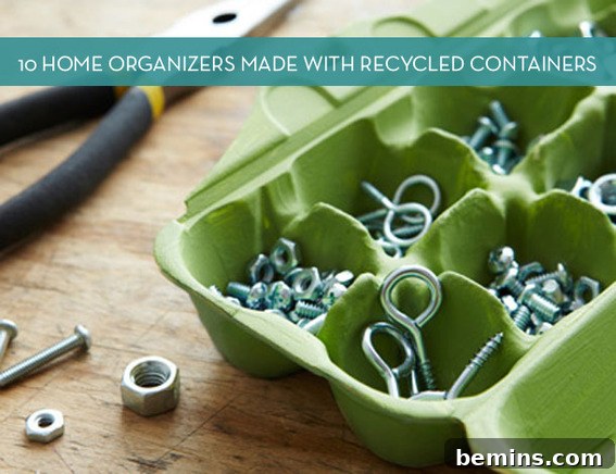 Organizers Using Recycled Items