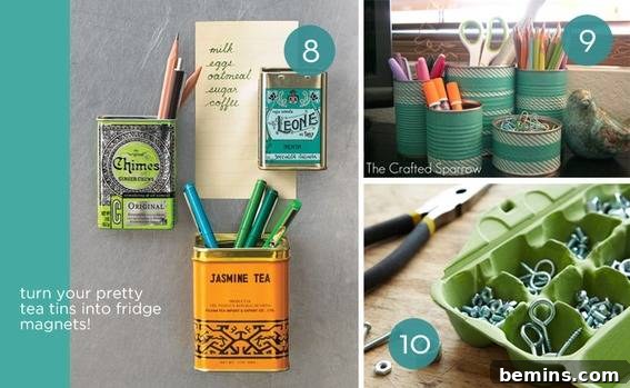 Get Organized With Recycled Containers