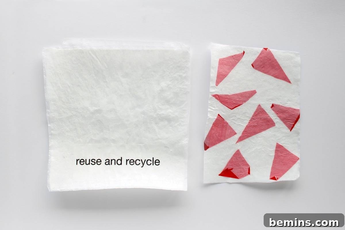 Fusing plastic bags to make fabric
