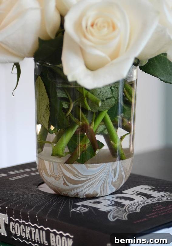 Preparing the Vase: Taping off the Desired Area
