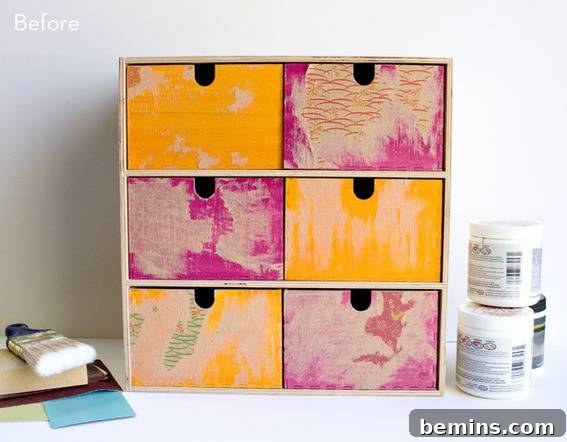 Colorful and updated IKEA Fira storage unit