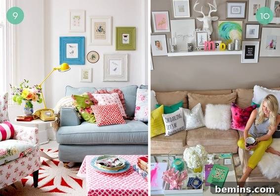 Eye-Catching Hues: 10 Vibrant Living Room Designs 7 Show Stopper Rug with Bright Accent Pieces