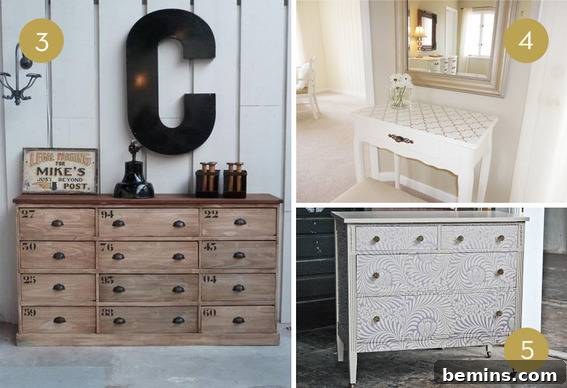 Visually Stunning Stenciled Furniture: 10 Inspiring Designs 4 Restoration Hardware Inspired Stenciled Dresser