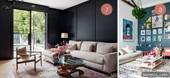 Eclectic home office with mixed finishes and styles