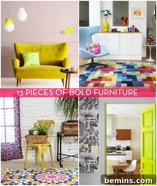 Bold statement orange furniture
