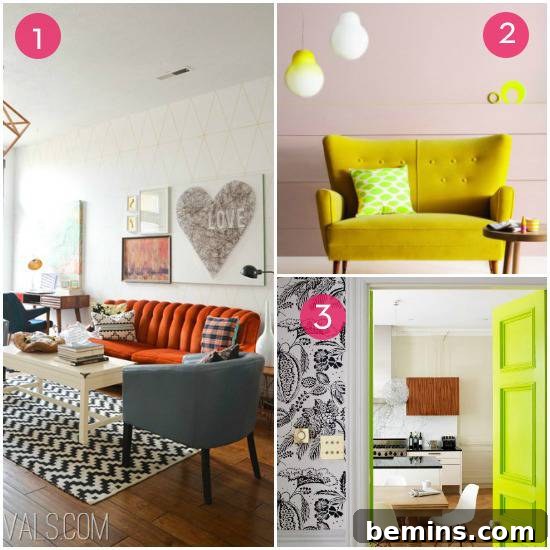 Bold statement orange couch