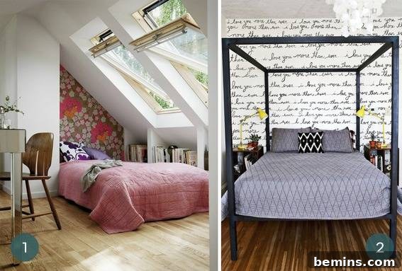 Floral Wallpaper Accent Wall