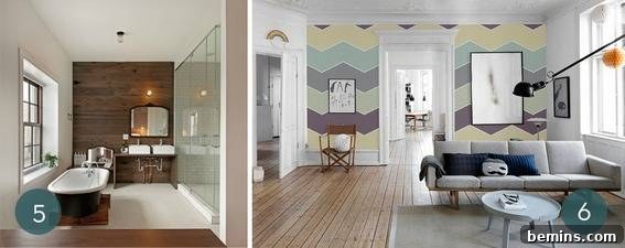 Traditional Wood Paneling Accent Wall