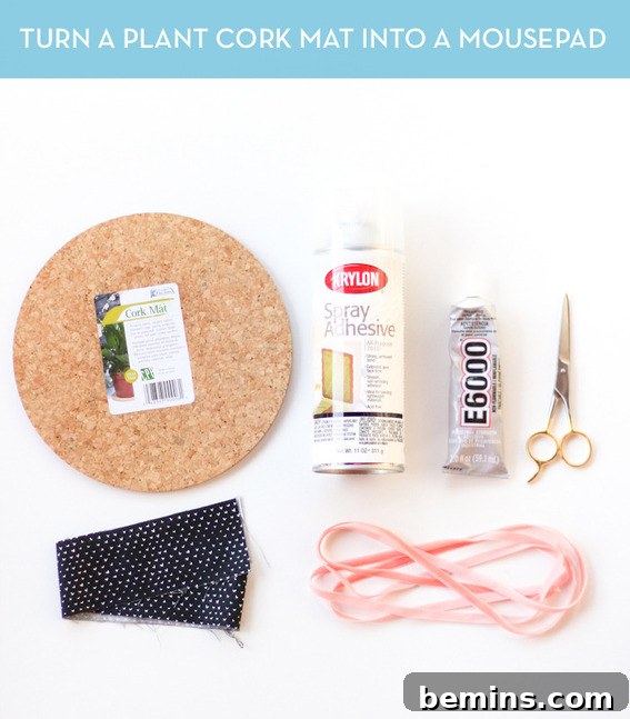 Plant Cork Mat Mousepad DIY - Initial Setup
