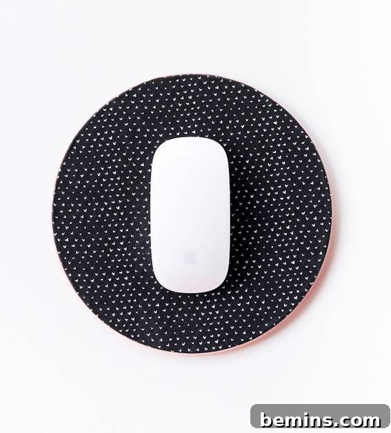 Finished DIY Cork Mousepad