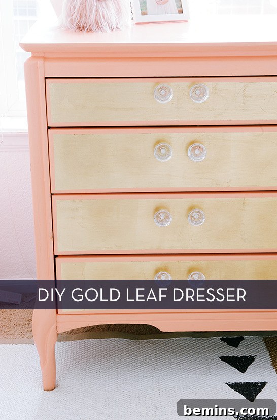 DIY Gold Leaf Dresser: Before Transformation